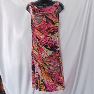 NueVa Sleeveless Dress, pink, black, yellow, stretchy, flattering